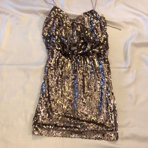 Sequin sparkle mini dress
